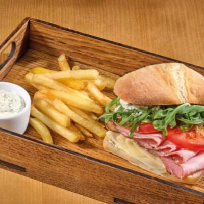 Panini con prosciutto в Папалео по цене 640 ₽