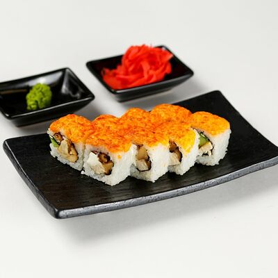 Запечённый ролл с мидиями терияки в Окинава Гурмэ по цене 599 ₽