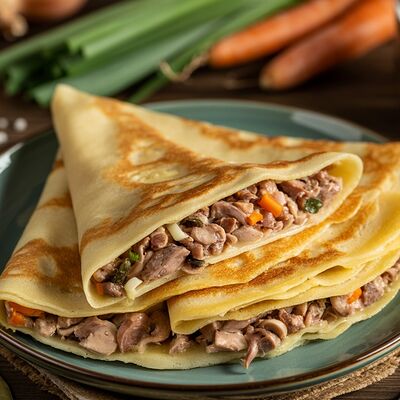 Блинчики с куриными потрошками в Фабрика-кухня ex. The Black Door по цене 9 р.