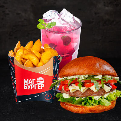 Комбо Итальянский бургер и лимонад в Магбургер & Братья Караваевы по цене 525