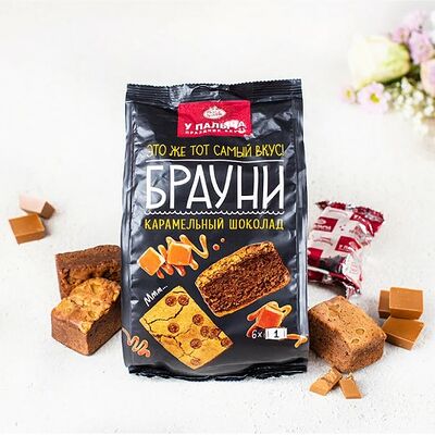 Брауни с карамельным шоколадом в У Палыча. С пылу, с жару! по цене 325 ₽
