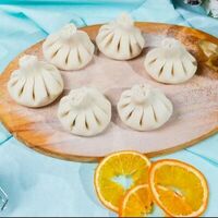 Хинкали со свининой и говядиной жареные в Алаверды