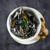 Мидии в сливочном соусе с сыром Дор-блю в Остерия Il Massimo