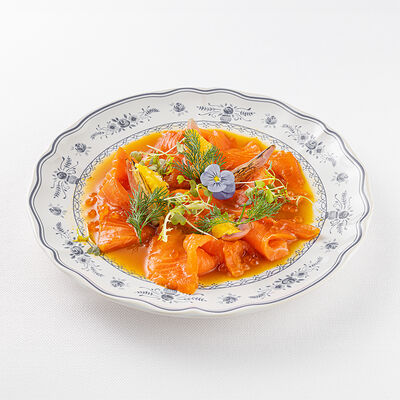 Карпаччо из лосося с цитрусовым соусомв La Scala Trattoria Ignazio по цене 46 р.