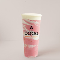 Милки клубничный L с сырной пенкой в Boba Tea