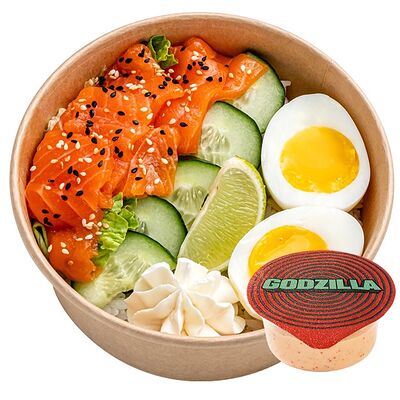 Поке сашими с лососем и киноа в GODZILLA по цене 24 р.