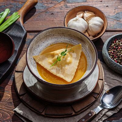 Крем-суп тыквенный в Пельмения по цене 510 ₽