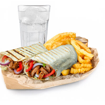 Донер-кебаб в лаваше говяжий + фри + напиток на выбор 0,5 в Istanbul по цене 3700 ₸