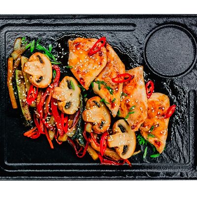 Лосось терияки с овощами хибачи в Багс Банни от кафеМафия по цене 810