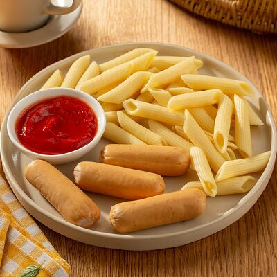 Сосиски с макаронами в Шоколадница по цене 390 ₽