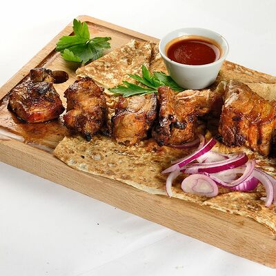 Шашлык из свиных ребер в Шаурма на мангале 24 по цене 450 ₽