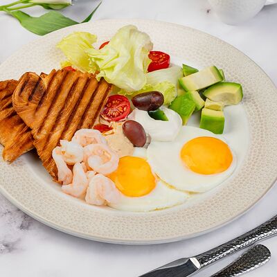 Сет-завтрак Круассан с креветкой в Круассан-кафе по цене 875 ₽