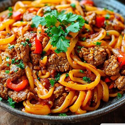 Лагман жареный в Плов по цене 520 ₽