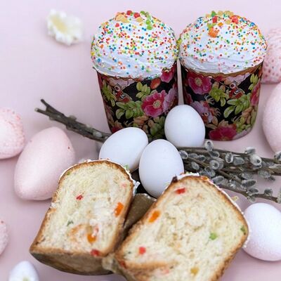 Кулич пасхальный с цукатами в Пышнотесто по цене 340 ₽