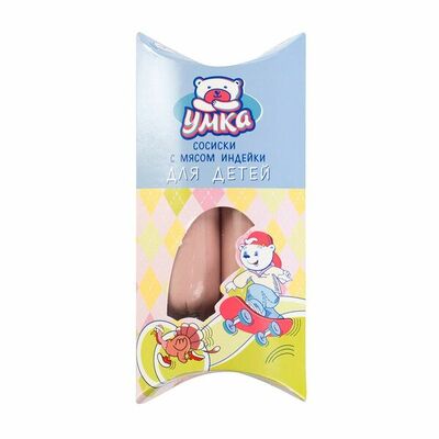 Сосиски вареные Умка Детские с мясом индейки Клинский мясокомбинат в Азбука Вкуса Экспресс Меню по цене 145 ₽