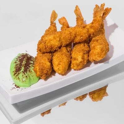 Креветки темпура с муссом из васаби и какао в Хотей по цене 19 р.