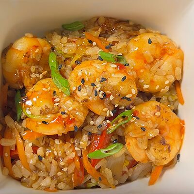 Вок Рис с креветками в Кимура Суши & Поке по цене 670 ₽