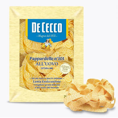 Паста De Cecco №101 Паппарделле с добавлением яйца в Ченто пицца М7 по цене 900 ₽