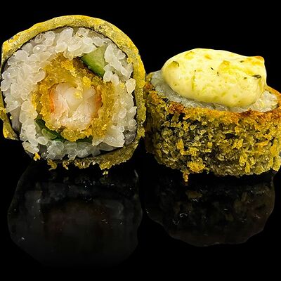 Запеченный с хрустящей креветкой темпура в Мегаполис по цене 350 ₽