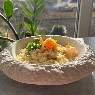 Паста с креветками в Moyo по цене 495 ₽