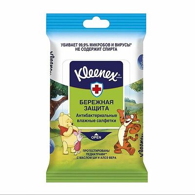 Салфетки влажные Kleenex Дисней антибактериальные в Азбука Вкуса Экспресс Меню по цене 59 ₽