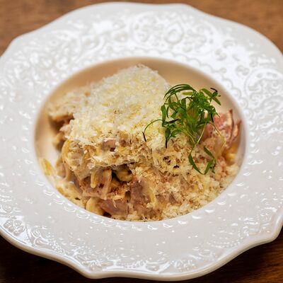Паста Карбонара в Cook cafeshop по цене 630 ₽