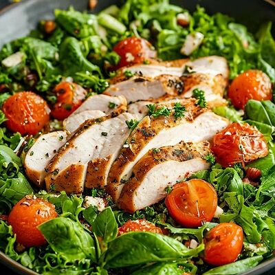 Салат с курицейв Шашлычный Мир по цене 550 ₽