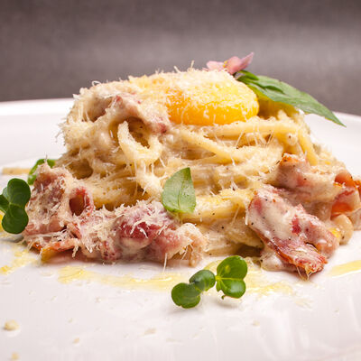 Спагетти Карбонара в Марк Твен по цене 290 ₽