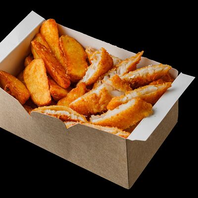 Фиш Ланч + картофель по-деревенски в ПарККинг по цене 19 р.