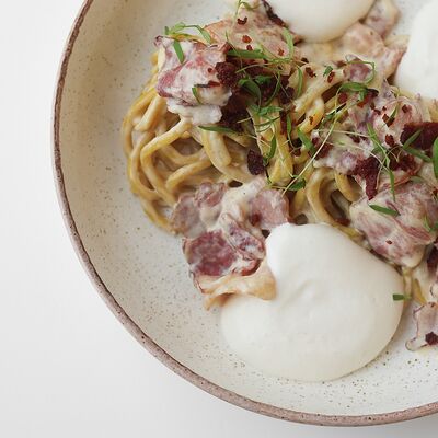 Паста Карбонара в Блиныпицца по цене 610 ₽