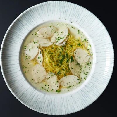 Суп токмач с курицей в Дача по цене 360 ₽