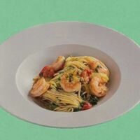 Паста с креветками, черри и брокколив Сушки на макушке