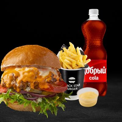 Комбо Самый вкусный в Black Star Burger по цене 1428 ₽