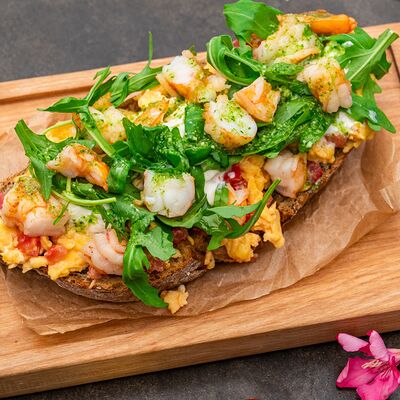 Брускетта с креветками в Мой кофе по цене 837 ₽