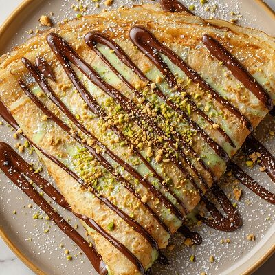 Блин Дубай (с фисташкой и катаифи) в Mистер Блин по цене 675 ₽