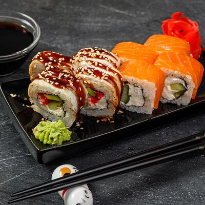 Ролл фирменный Фила унаги в Sushi Pizza Top по цене 749 ₽