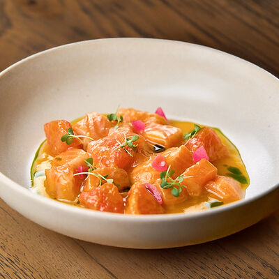 Севиче из лосося с грейпфрутом и манго-чили в Белок по цене 1150 ₽