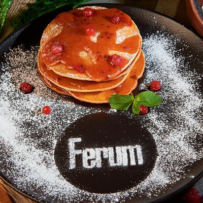 Панкейки с клубничным джемом в Рестобар Ферум по цене 170