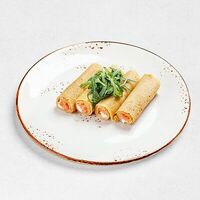 Блины с лососем и творожным сыром в ПиццаФабрика