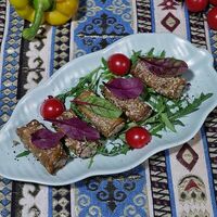 Рулетики из баклажанов с ореховой начинкой в Ресторан Барашек