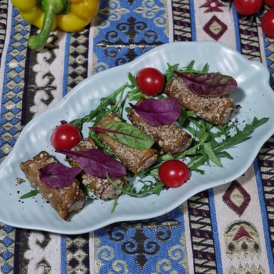 Рулетики из баклажанов с ореховой начинкой в Ресторан Барашек по цене 700 ₽