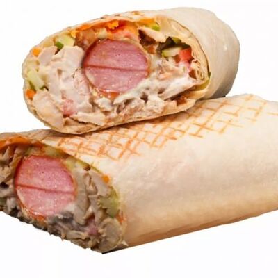 Хот-дог в лавашев Burger house по цене 200 ₽