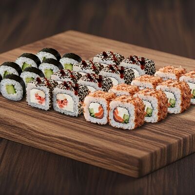 Сет для двоих в ОЛИО пицца и суши по цене 999 ₽