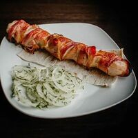 Шашлык из куриного филе в беконе в Мясо гриль