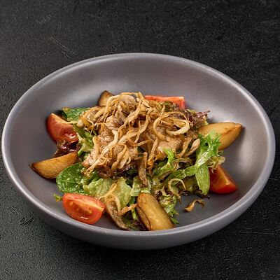 Теплый салат с индейкой и вешенкамив Игристые по цене 460 ₽