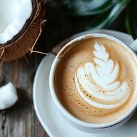 Кокосовый латте с сиропом в Coffee Cloud