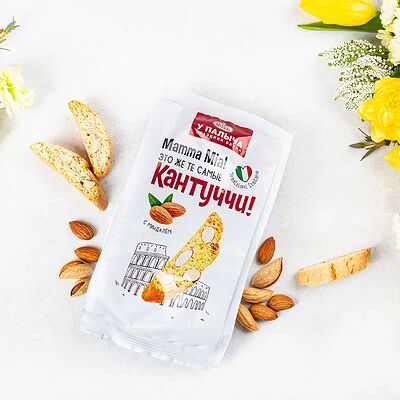 Печенье хрустящее Кантуччи с миндалем в У Палыча. С пылу, с жару! по цене 239 ₽