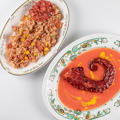 Осьминог, мексиканский рис в Sangre Fresca по цене 2590 ₽