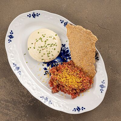 Тартар из говядины в Русская рыбалка по цене 1160 ₽