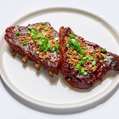 Свиные рёбра барбекю в Drunken duck pub по цене 1010 ₽